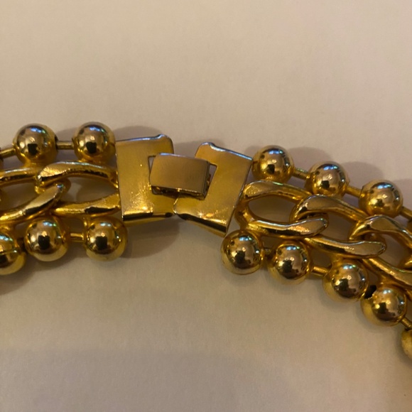 Gold Plated Ball & Chain Collar Necklace 16" - Picture 5 of 8